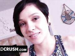 dad crush - naughty young slut sends her nudies to the wrong number and her stepdad gets surprised